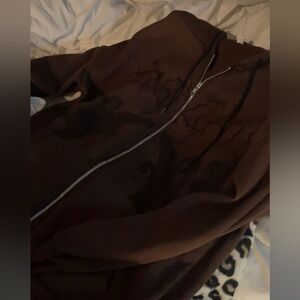 Brown Zip-Up Hoodie